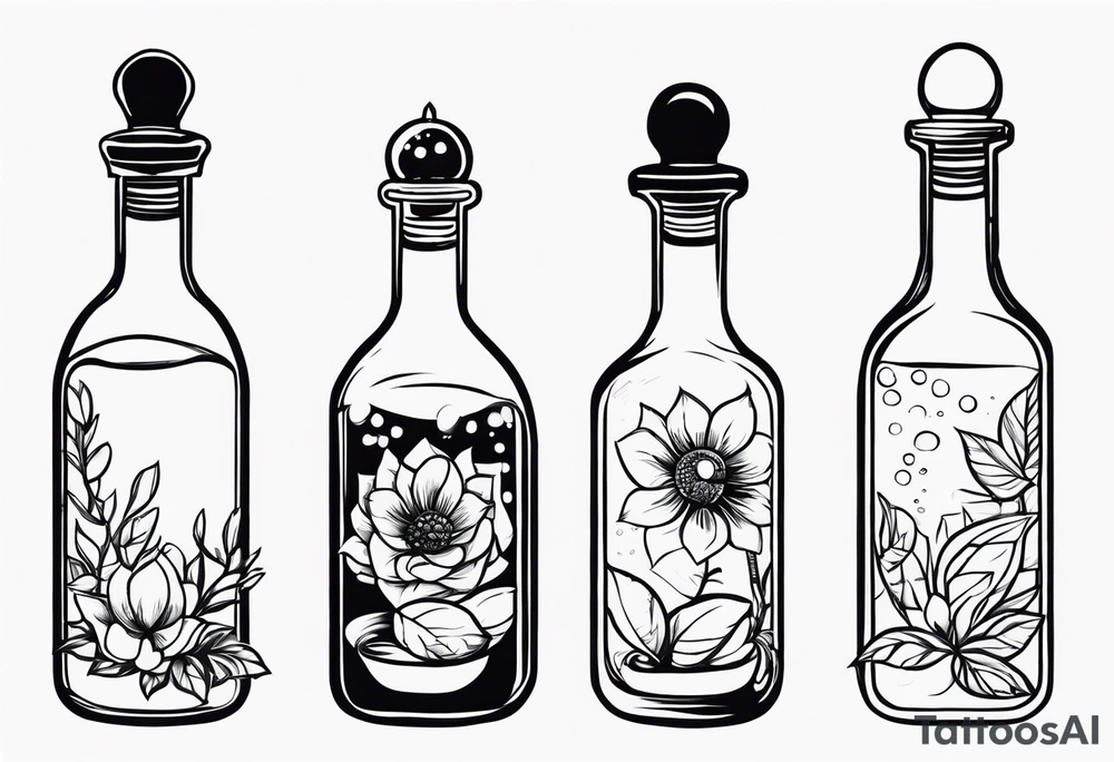 Potion Bottles tattoo idea