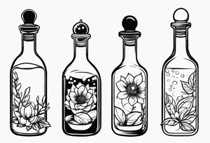 Potion Bottles tattoo idea