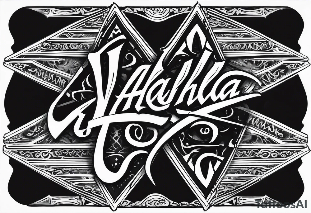 Valhalla sword tattoo idea