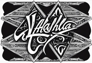 Valhalla sword tattoo idea