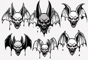 bat with head coming off and blood spurting out tattoo idea