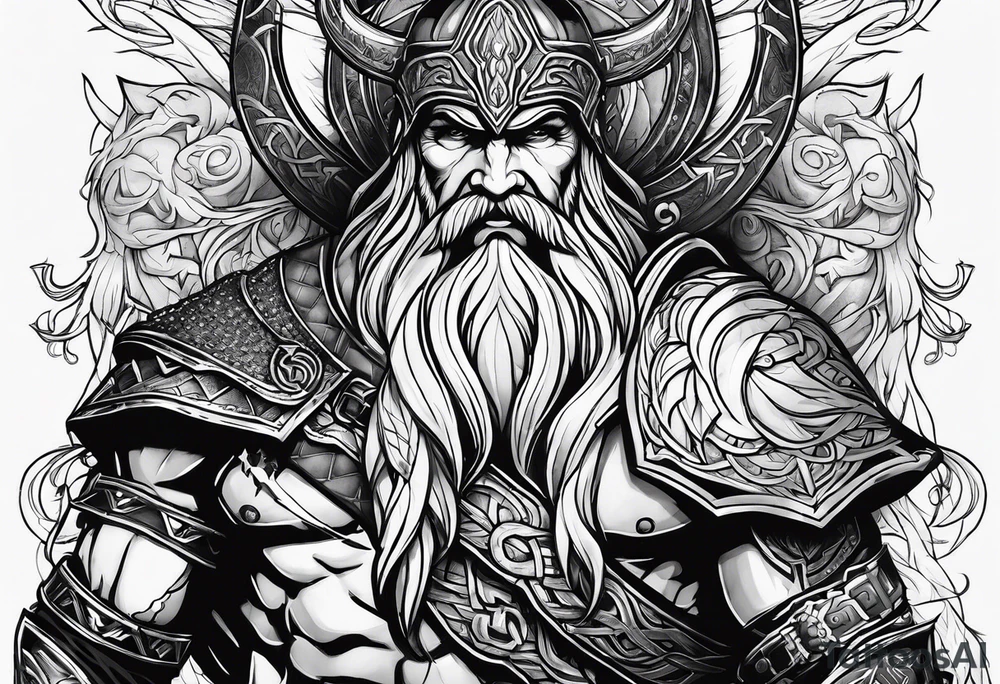 god of war odin tattoo idea