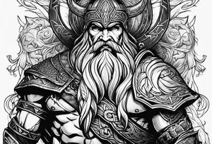 god of war odin tattoo idea