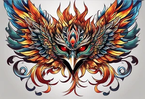 phoenix mask tattoo idea