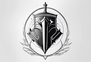 starts with a line then says the word “knight” in the middle and ends with a line at the end tattoo idea
