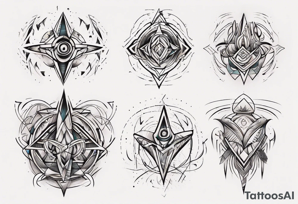 Abstract linear tattoo idea