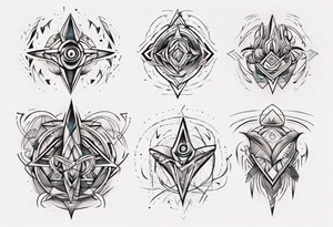 Abstract linear tattoo idea