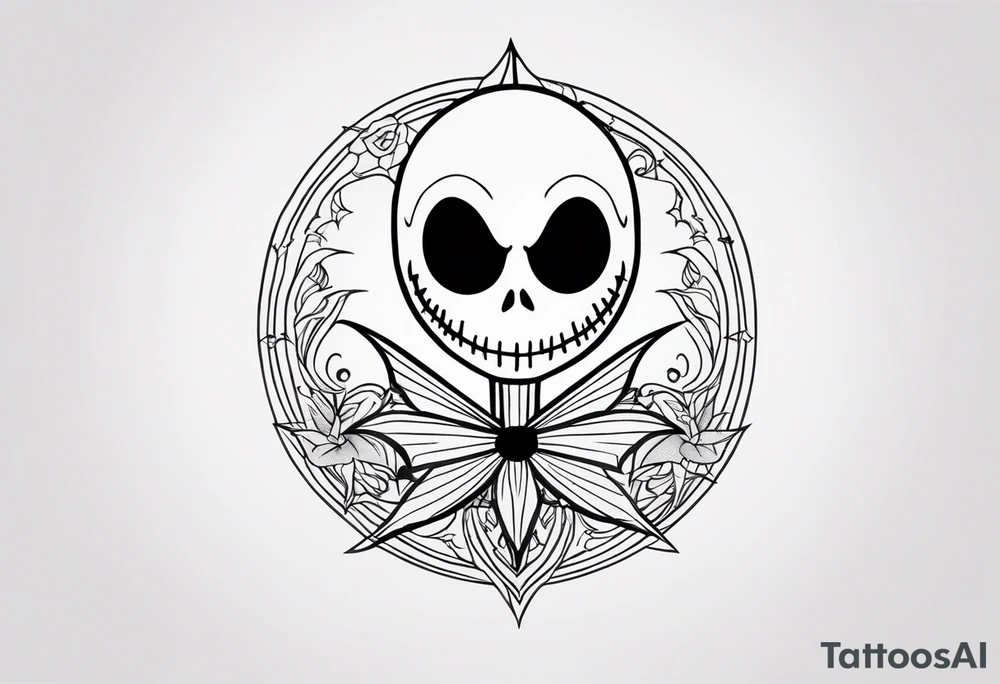 jack skellington minimalist tattoo tattoo idea