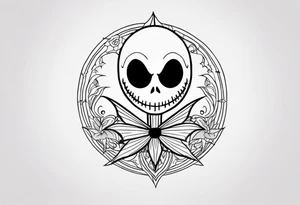 jack skellington minimalist tattoo tattoo idea