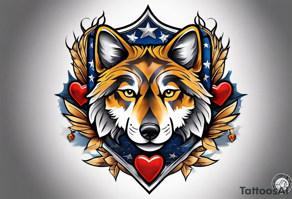 Paw print Air Force tattoo idea