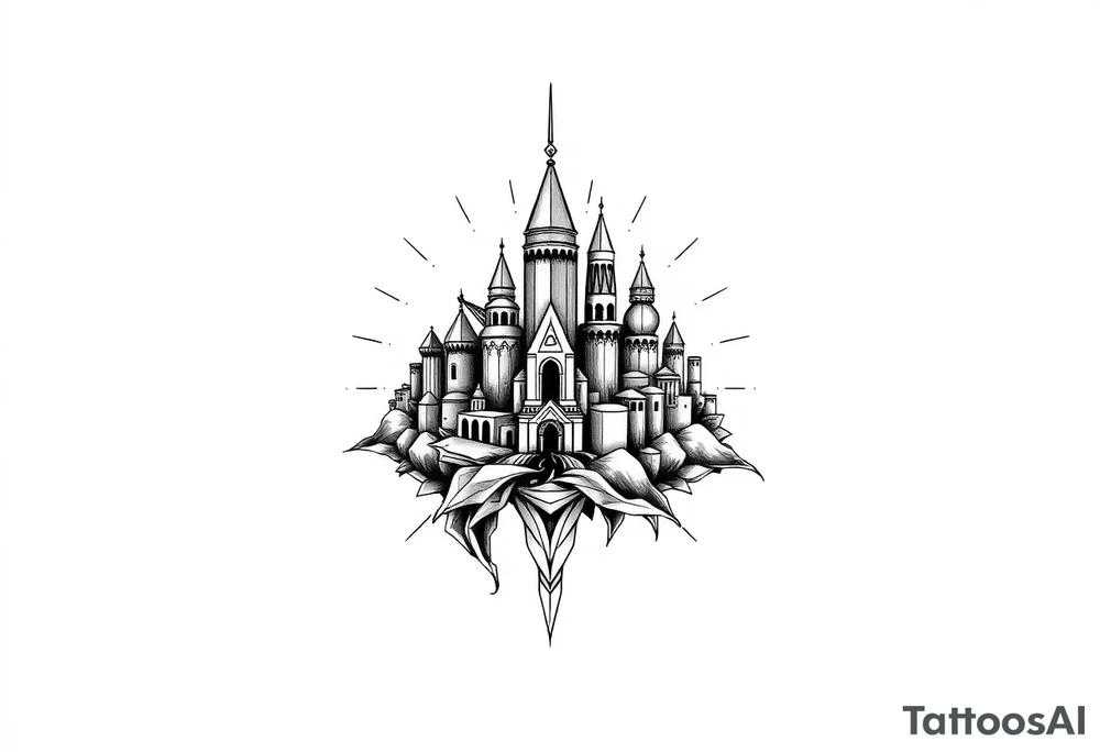 city of 
Atlantis tattoo idea