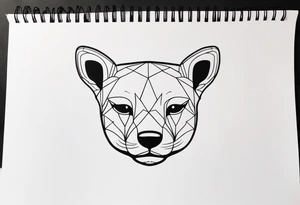 small animal face tattoo idea