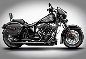 Frau auf einen Motorrad tattoo idea