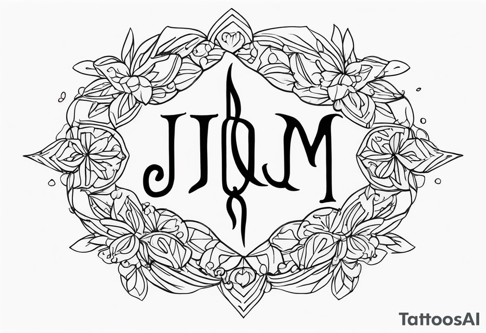 Initials JDM , JNM , JAG poems tattoo idea