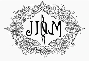 Initials JDM , JNM , JAG poems tattoo idea