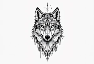 Wolf,deer tattoo idea
