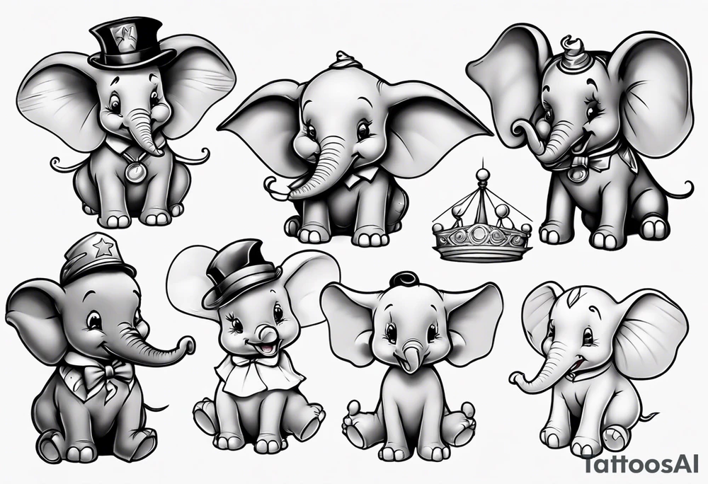 disney dumbo tattoo idea