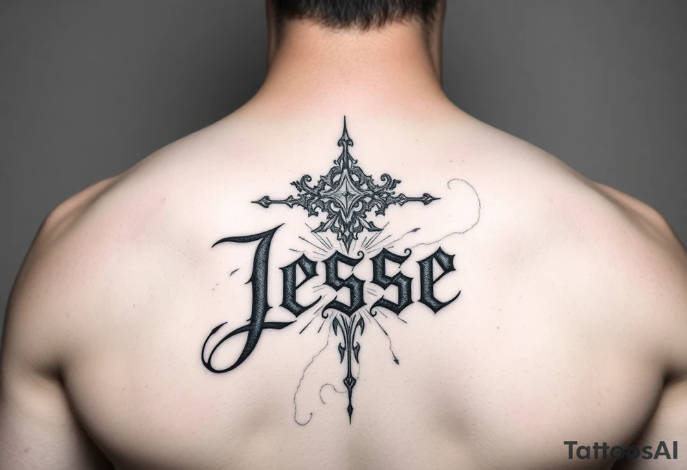 the name Jesse in a golem tattoo idea