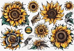 Sunflower tattoo idea