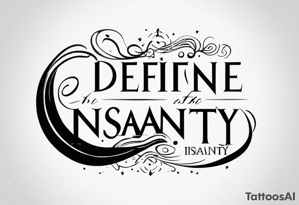 Make a tattoo with the words define insanity tattoo idea