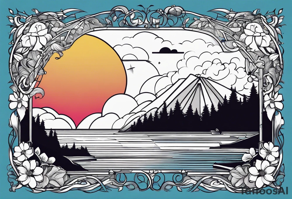Create a tattoo design of a album cover wish you were here tattoo idea