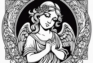 Naked angel tattoo idea