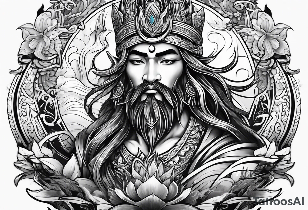 God of water tattoo idea
