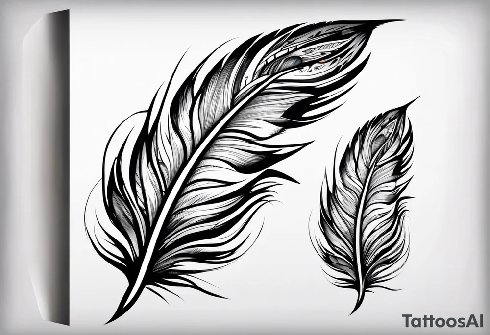 Feather folder over tattoo idea