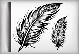Feather folder over tattoo idea