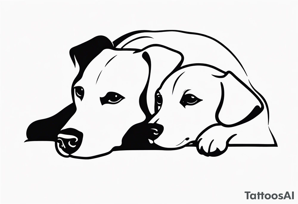 dog love tattoo idea