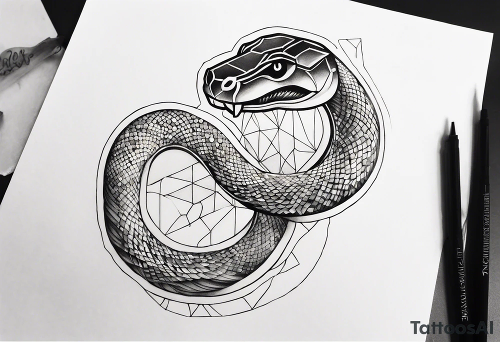 gemstone snake crystal body tattoo idea