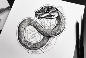 gemstone snake crystal body tattoo idea