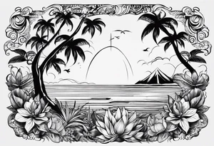 The words: "Pura vida" changed with nature, Spirituality, Meditation and something that resembles slowing down tattoo idea
