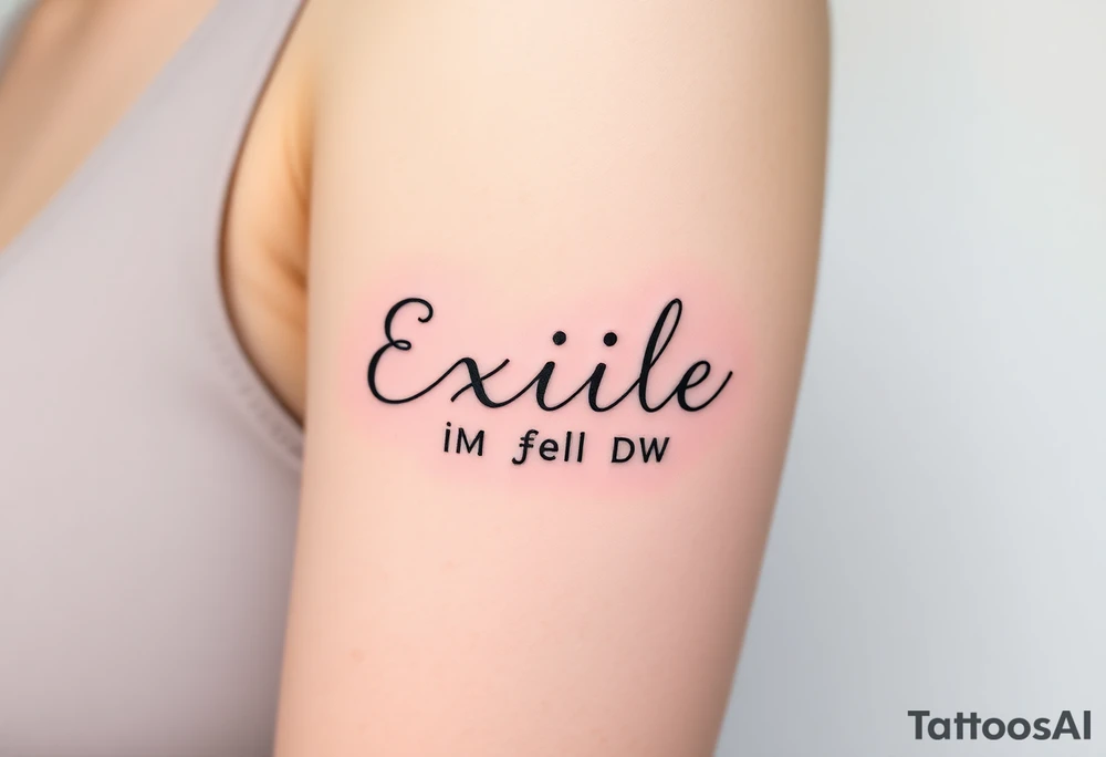 Exile in font IM Fell DW Pica tattoo idea