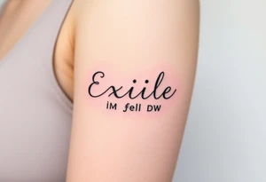 Exile in font IM Fell DW Pica tattoo idea