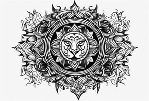 lobe black tattoo idea