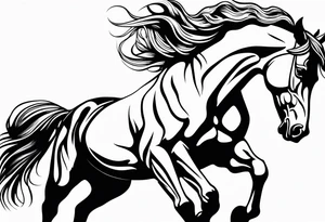 bucking horse tattoo idea