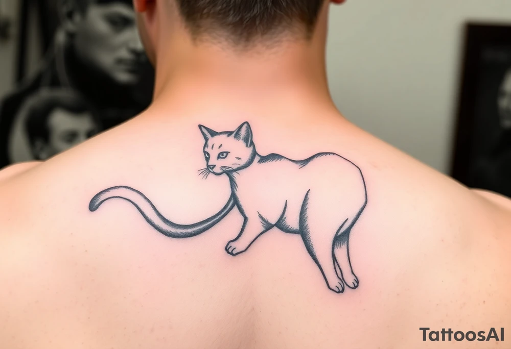black cat tattoo idea