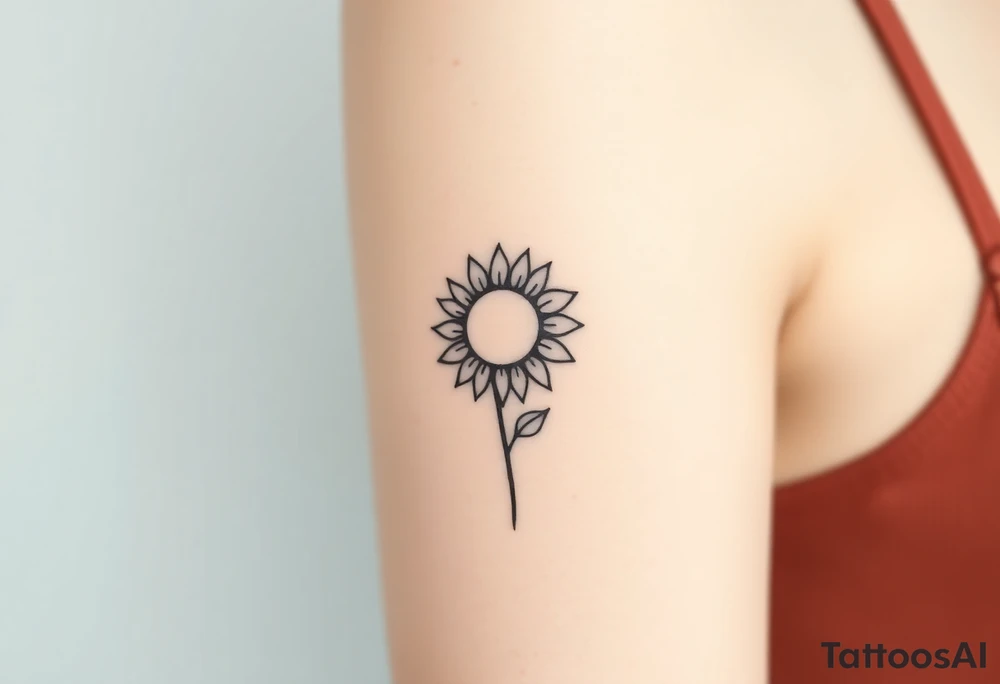 The sun, with a stem like a sunflower tattoo idea