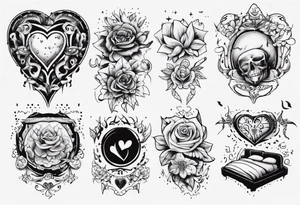 love bed tattoo idea