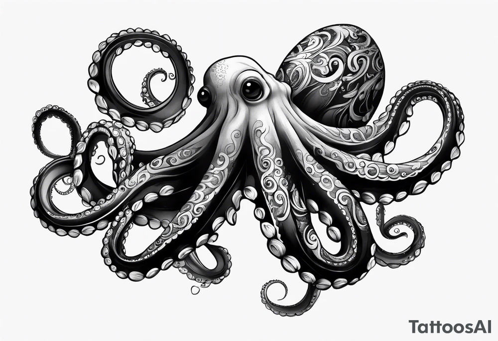 long octopus tattoo idea