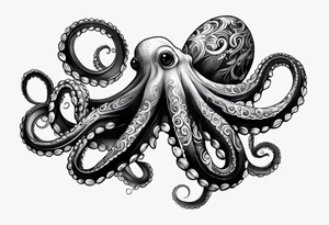 long octopus tattoo idea