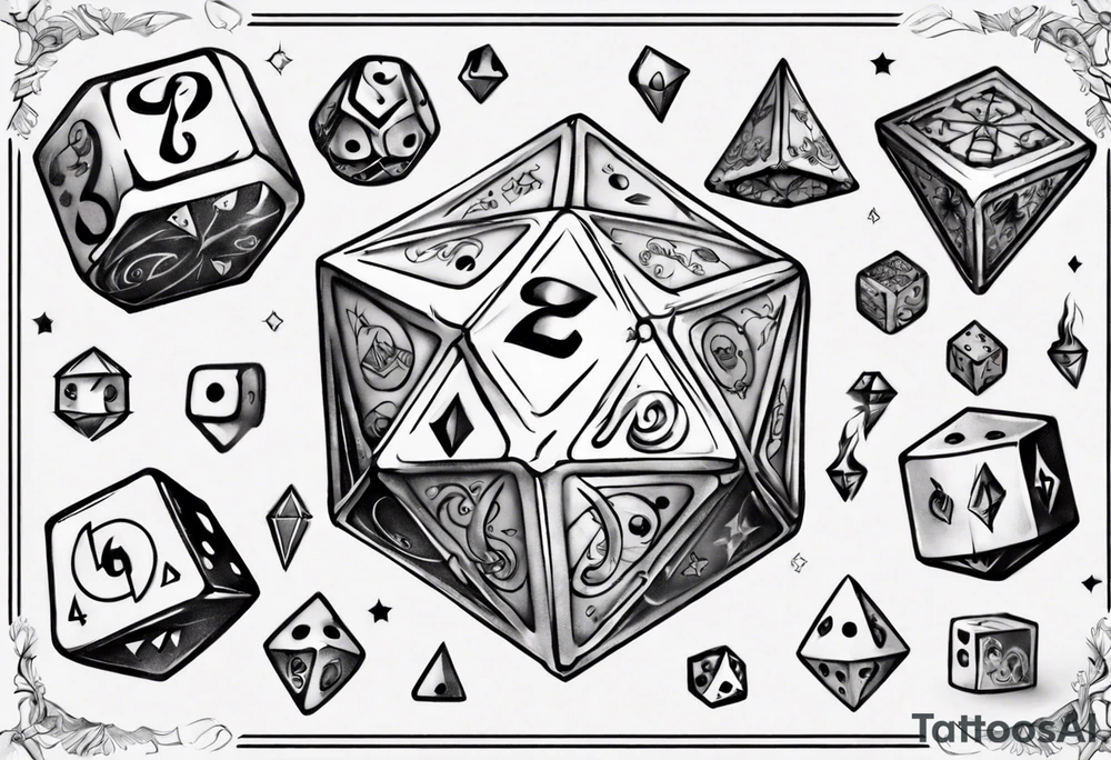 magic dice tattoo idea