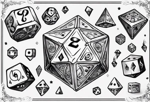 magic dice tattoo idea