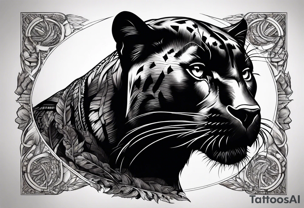 Black Panther hunting tattoo idea