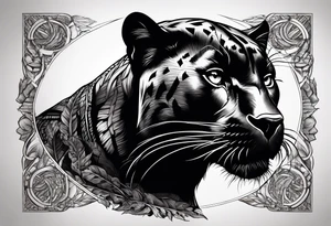 Black Panther hunting tattoo idea