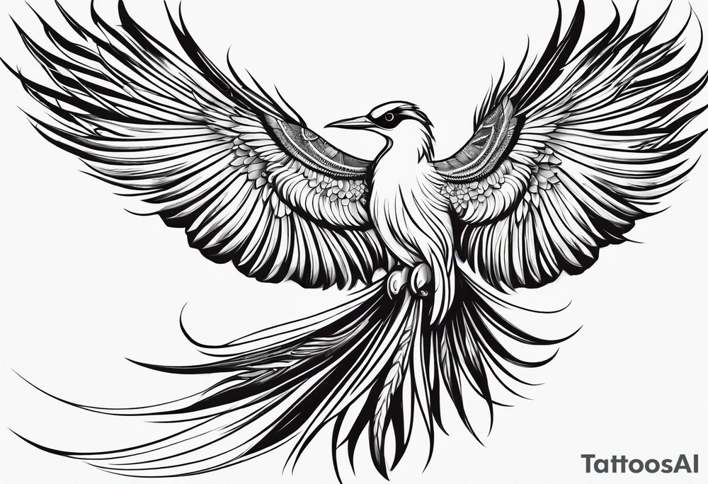 Bermuda long tail bird tattoo idea