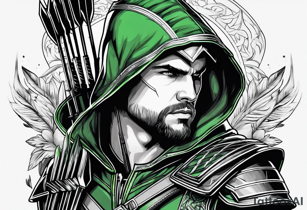 Green arrow tattoo idea