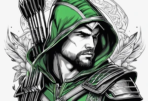 Green arrow tattoo idea