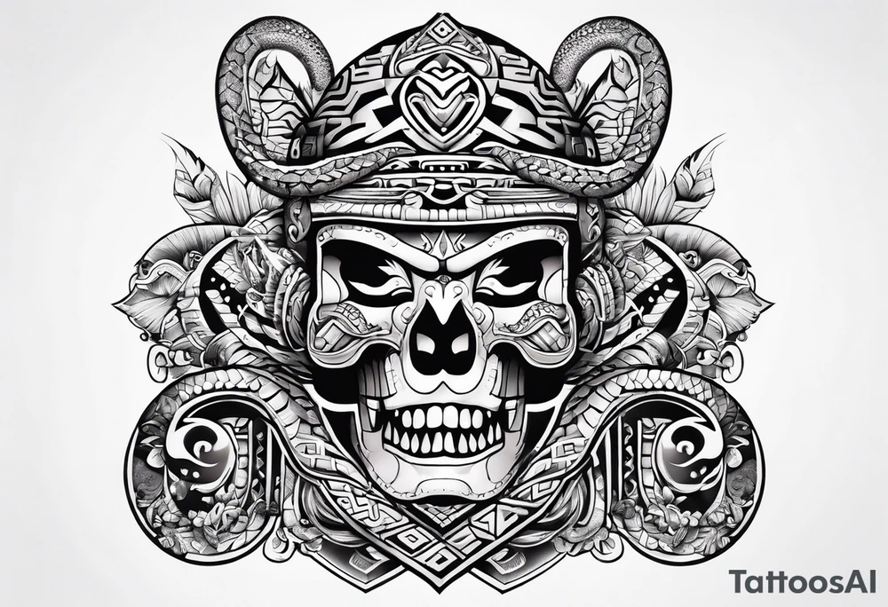 Aztec snake tattoo idea
